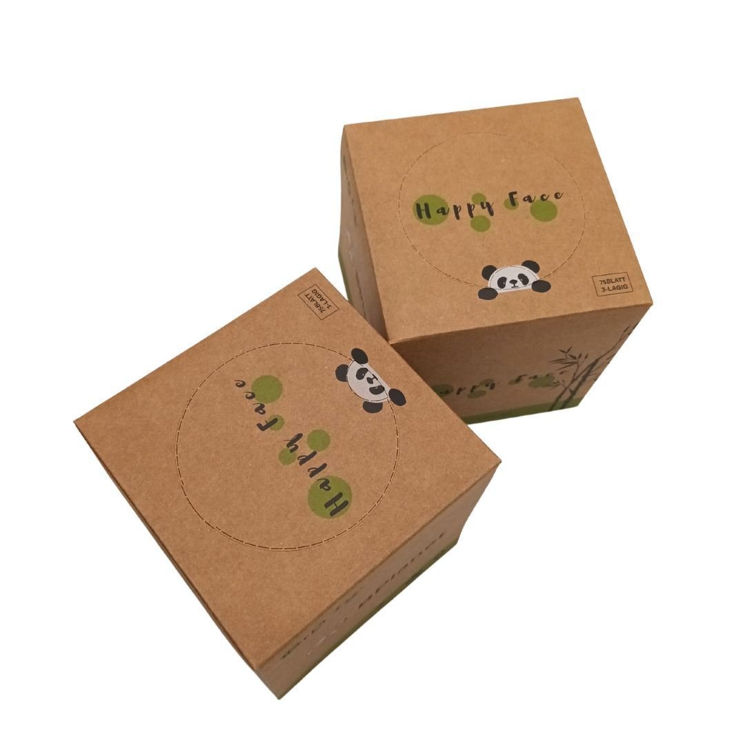 Bambus-Taschentücher | 12 Boxen (75 Blatt pro Box) - 3-lagig | 100% Bambus